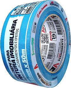 Fita crepe 45mm x 50m azul neon Pintura Imobiliária A327S ADERE - 30 unidades