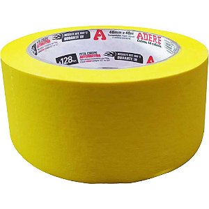 Fita crepe automotiva 48mm x 40m amarela alta performance A128RA ADERE - 2 unidades
