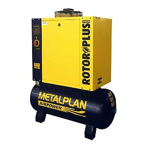 Compressor rotativo de parafuso 24,9 pcm 6hp 145 lbf/pol² 380V trifásico ROTORPLUS0069AC METALPLAN