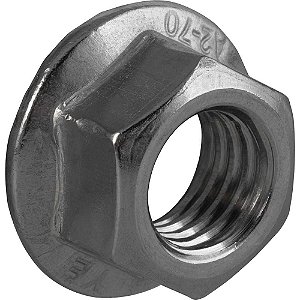 Porca sextavada flangeada M12 x 1,75mm para haste para painel solar caixa com 200 peças VONDER