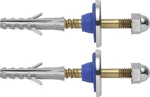 Conjunto de fixação para vaso sanitário 1/4" x 80,0mm liga de cobre 100544-21 BLUKIT