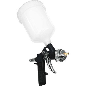 Pistola para pintura tipo gravidade bico 1,4mm caneca de nylon (600 ml) para base e verniz 12 ARPREX