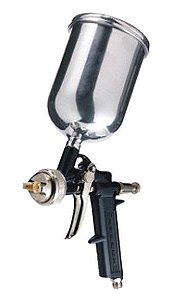 Pistola para pintura tipo gravidade bico 2,5mm caneca de alumínio (1 L) para colas e resinas 12 - E ARPREX