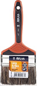 Pincel de cerda gris 4" para tintas látex e acrílicas 417/9 ATLAS