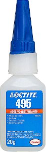 Adesivo instantâneo cianoacrilato industrial 495 20g LOCTITE