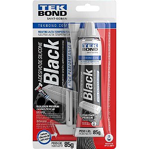 Borracha de silicone neutro preto 85g TEKBOND