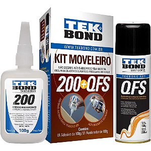 Kit moveleiro adesivo + acelerador TEKBOND