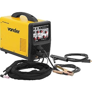Inversor para solda com eletrodo e TIG 200 A RIV 205 AC/DC 220V monofásico VONDER