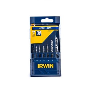 Jogo de brocas de aço rápido DIN 338 2,0mm a 6,0mm com 7 peças IRWIN