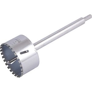 Serra copo diamantada 75mm com haste STARRETT