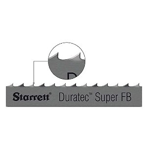 Lâmina serra fita de aço carbono 30m x 13,00mm x 0,65mm 14 dentes por polegada DFB13X14/S-30 STARRETT