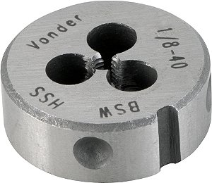 Cossinete de aço rápido 1/8" BSW externo 1" VONDER