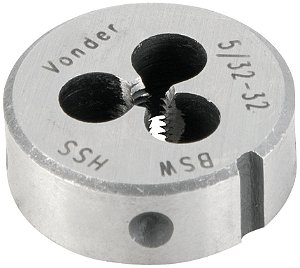 Cossinete de aço rápido 5/32" BSW externo 1" VONDER