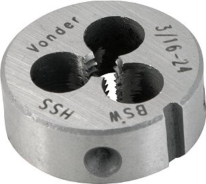 Cossinete de aço rápido 3/16" BSW externo 1" VONDER