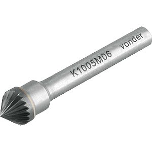 Lima rotativa cônica 90° 10,0mm com haste 6,0mm VONDER