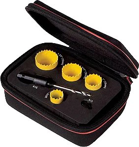 Jogo de serras copo bimetal em aço rápido com 6 peças KDC09041-S STARRETT