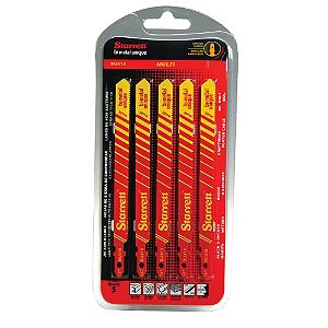 Lâmina de serra tico-tico cartela com 5 peças BU418 STARRETT