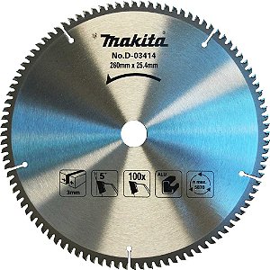 Lâmina de serra circular com dentes de metal duro 260mm x 25mm 100 dentes MAKITA