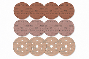 Kit Lixas para Polimento de Farol 12 Peças Norton 152mm Grãos 150 400 800 com Velcro