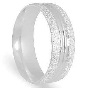 Aliança de Namoro Anatômica Trabalhada Fosca