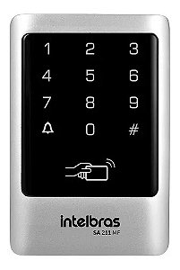 Controlador de Acesso para Ambiente Interno e Externo Sa 211Mf  iP66 Teclado Touch Leitor Rfid 13,56 MHz Intelbras