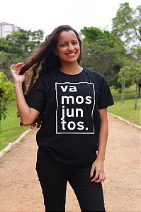 Camiseta Vamos Juntos - Preta