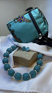 COMBO BOLSA + COLAR + BRINCO