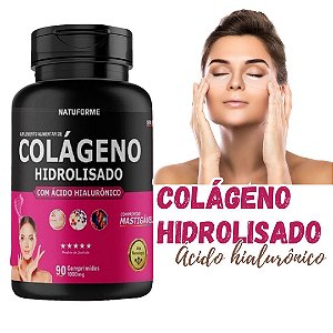 Colageno + Ácido Hialurônico comprimidos mastigáveis 90 comp