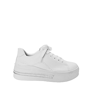 Tênis casual branco flatform