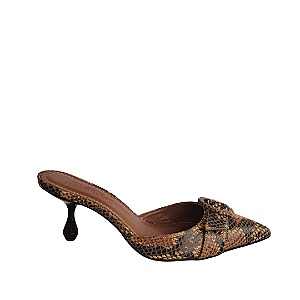 Mule Couro Piton Camel