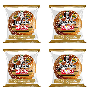 Combo Pão de Hambúrguer 75g - Aminna - Validade 12/11/25