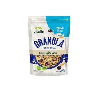 Granola Tradicional Sem Glúten Sem Adição de Açúcares 200g - Vitalin