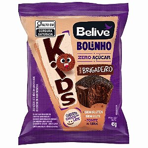 Bolinho Kids Brigadeiro Zero Açúcar 45g - Belive - Validade 03/12/26