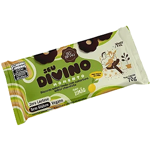 Biscoito de Limão com Cobertura de Chocolate 70g - Seu Divino - Validade 01/02/27