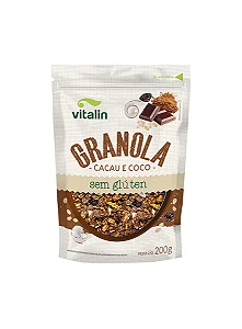 Granola Cacau e Coco 200g - Vitalin - Validade 20/12/26