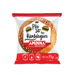 Pão de Hambúrguer Congelado 75g - Aminna