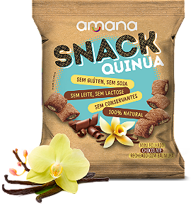 Snack Quinua Chocolate c/ Baunilha 40g - Amana - Validade 10/02/27