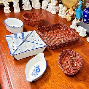 Conjunto de petisqueira em cerâmica