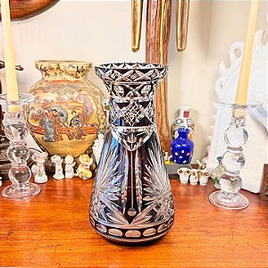 Antigo vaso em cristal Ruby