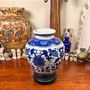 Vaso em cerâmica esmaltada
