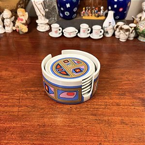 Antigo porta copos em porcelana Schmidt