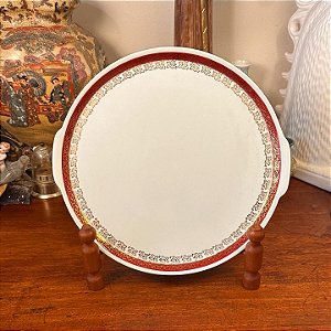 Prato para bolo em porcelana Renner