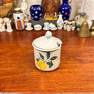 Açucareiro em porcelana "limão".