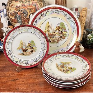 Conjunto de sobremesa porcelana Mauá