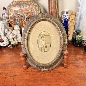 Antigo quadro de parede oval