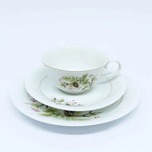 Conjunto em porcelana Steatita.