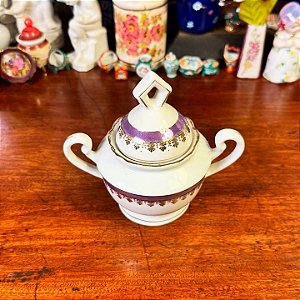 Açucareiro em antiga porcelana Jundiaí.