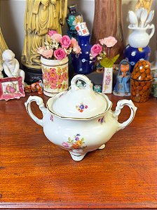Antigo açucareiro em porcelana polonesa Königszelt.