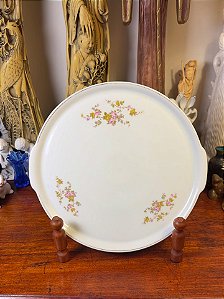 Antigo prato de bolo em porcelana Renner