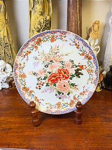 Prato decorativo em porcelana oriental